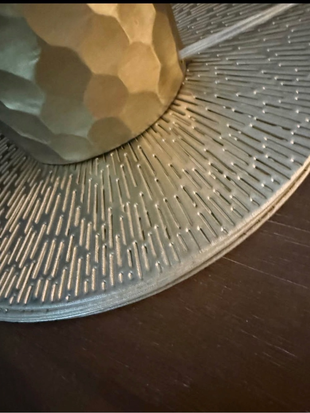 Textured Metallic Decorative table mats set of 6
